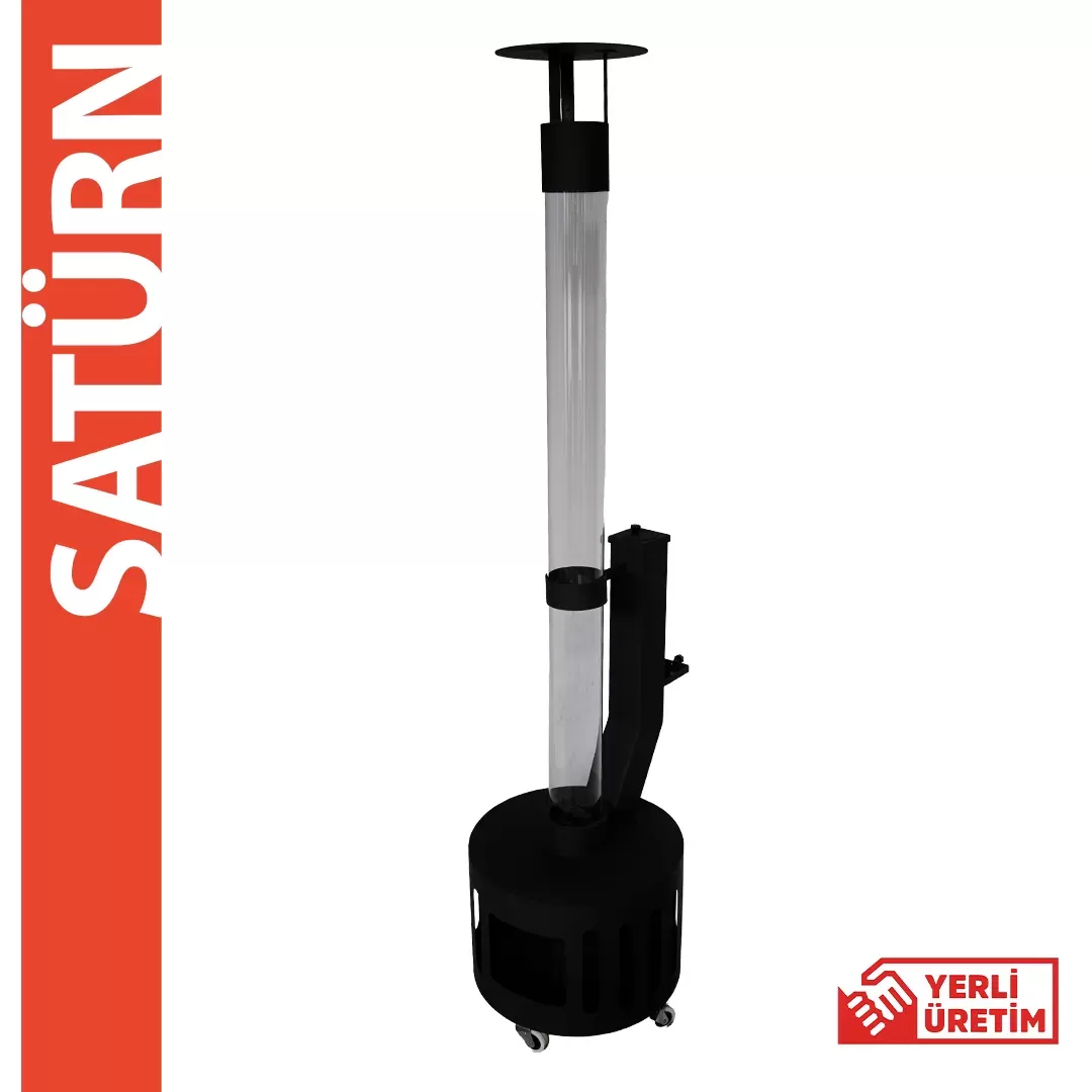 Satürn Büyük Camlı Roket Tipi Pelet Soba